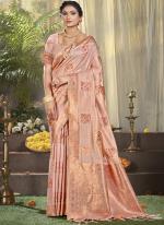 Silk Light Pink Festival Wear Weaving Saree